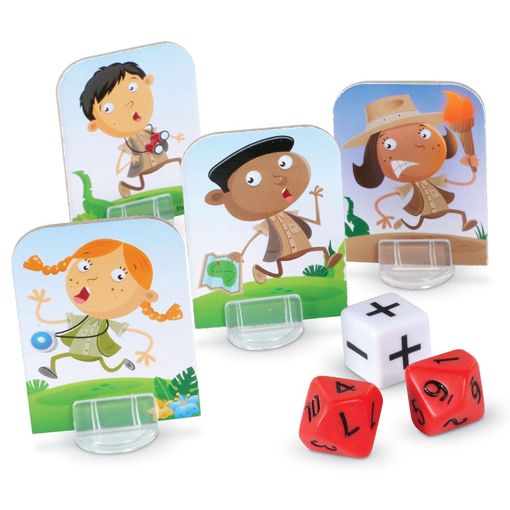 Learning Resources Math Island character pieces encourage collaborative play and storytelling in learning.