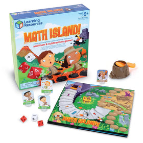 Learning Resources Math Island game board promotes engaging math practice during family sessions.