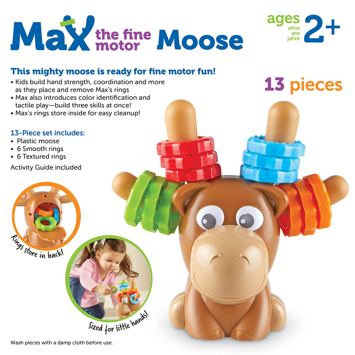 Gift-ready Learning Resources Max the Fine Motor Moose for learning fun