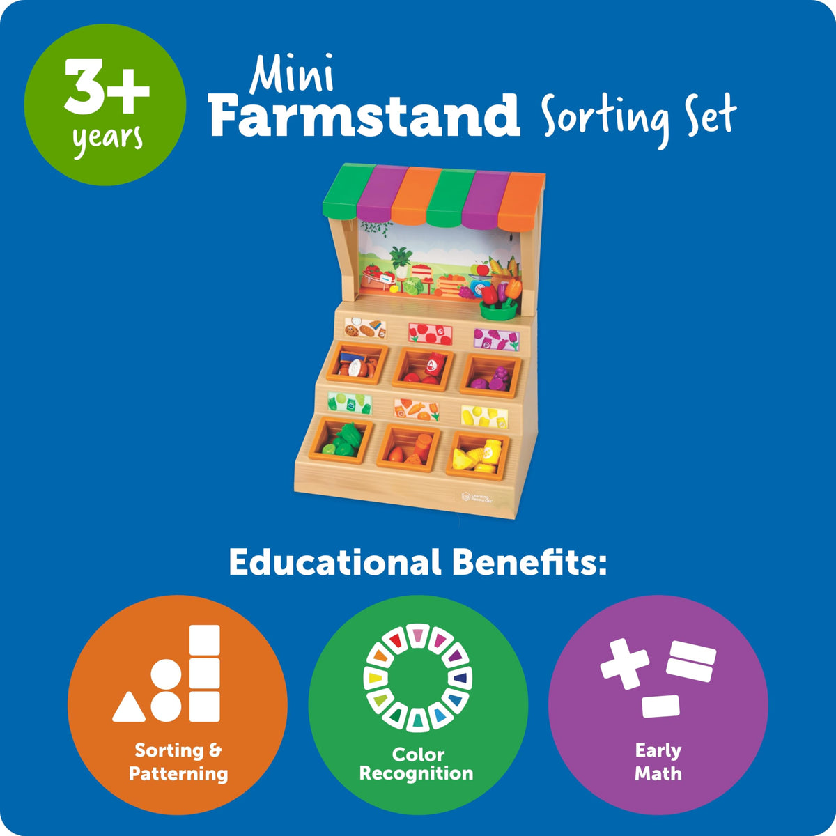 Learning Resources mini-farmstand oven storage for quick cleanup after play.