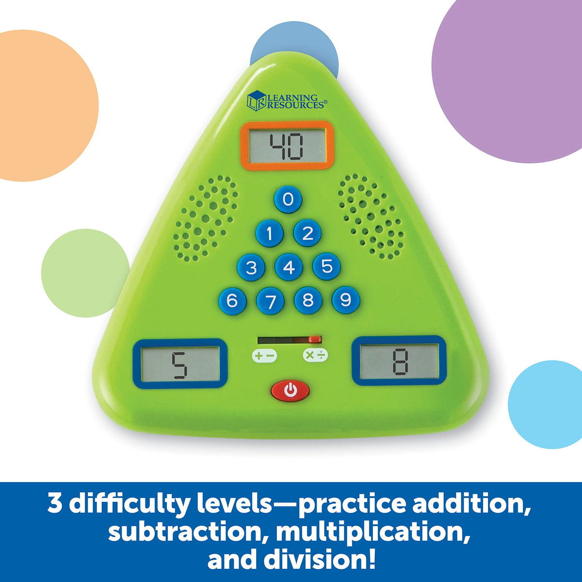 Learning Resources Minute Math triangle unit feels sturdy for classroom use and travel