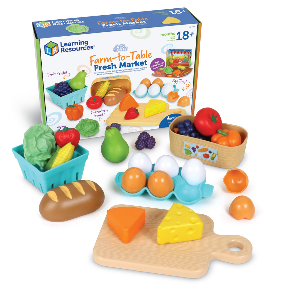 Learning Resources New Sprouts Farm-to-Table charcuterie board for imaginative meals