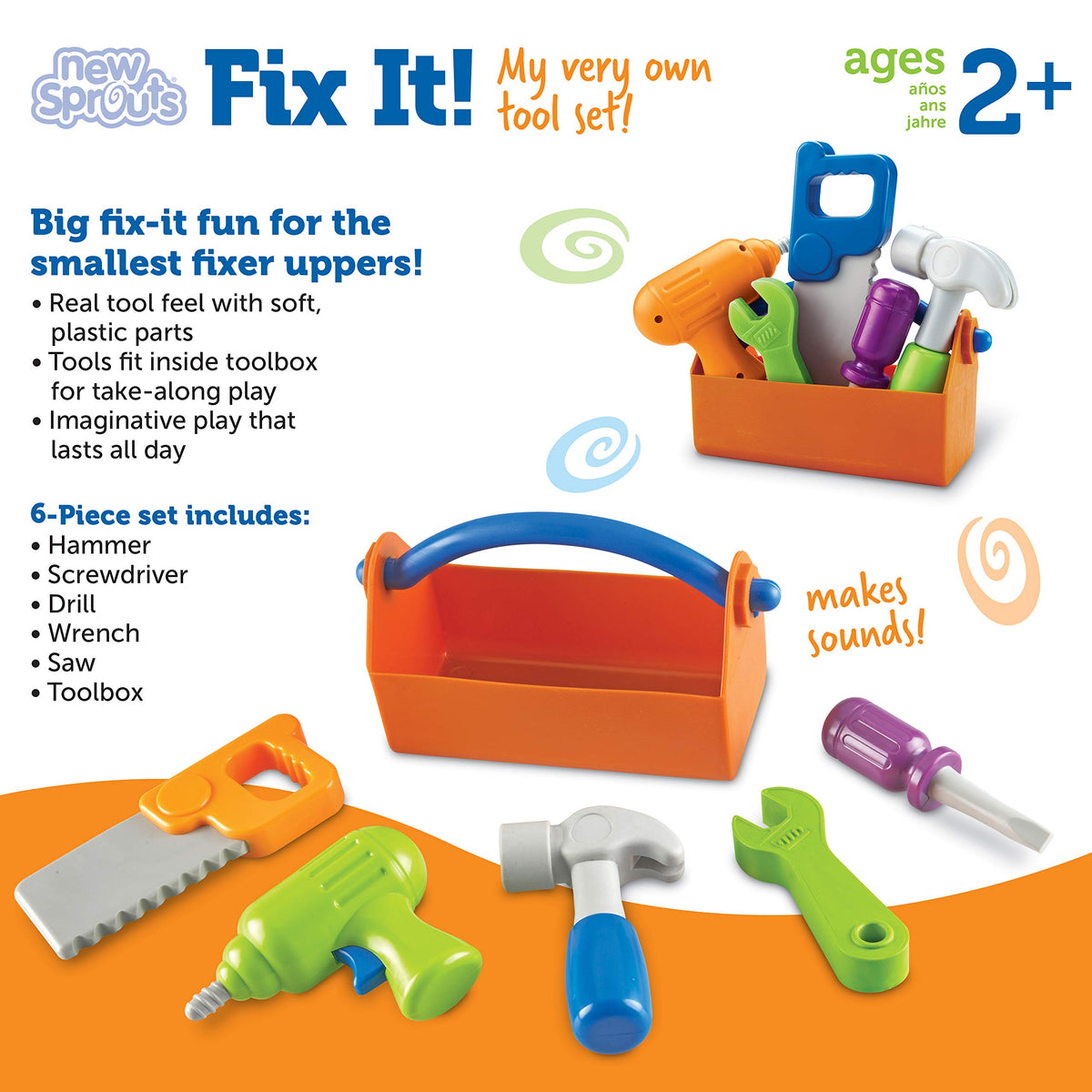 Learning Resources New Sprouts Fix It set; promotes safe, creative problem solving during pretend tasks