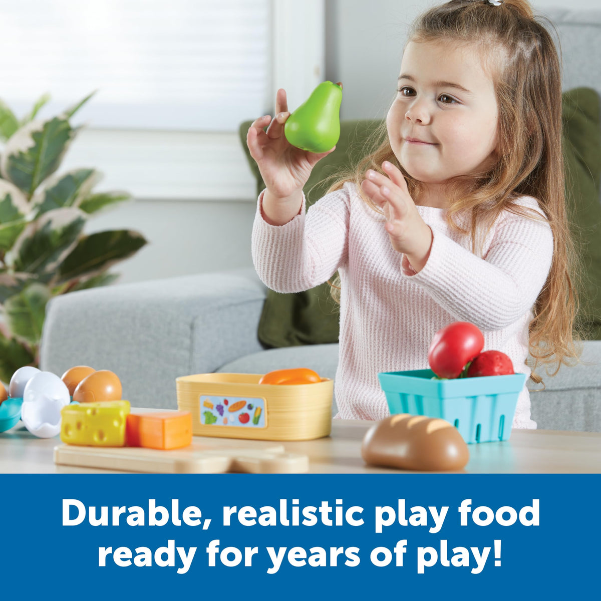 Learning Resources New Sprouts fruit crate supports colorful pretend play