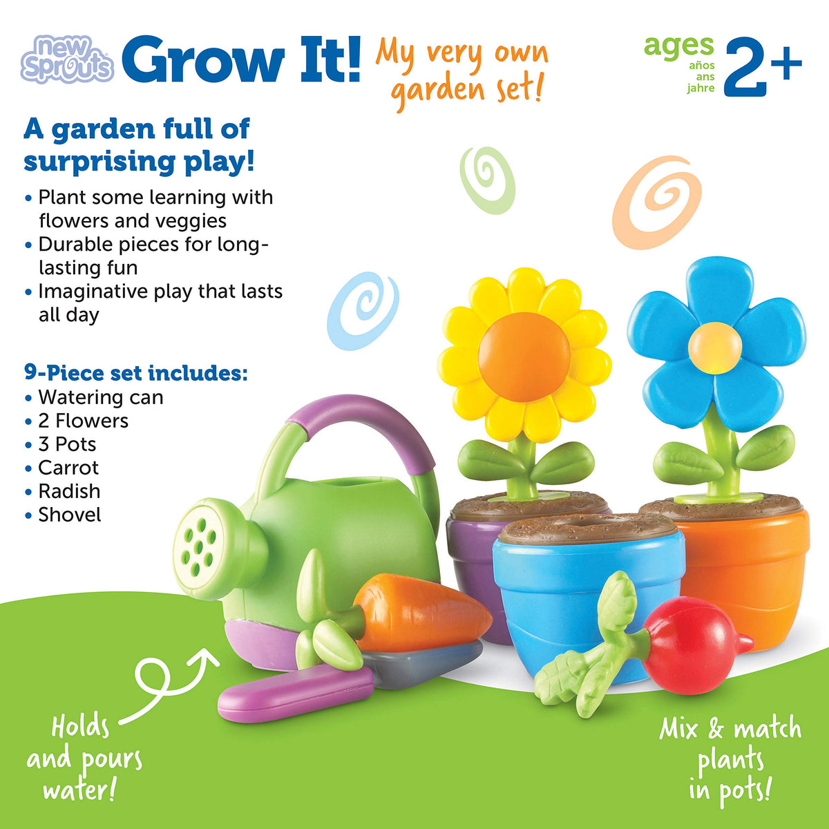 Learning Resources New Sprouts Grow It! carrot invites pretend harvest and hand-eye coordination practice