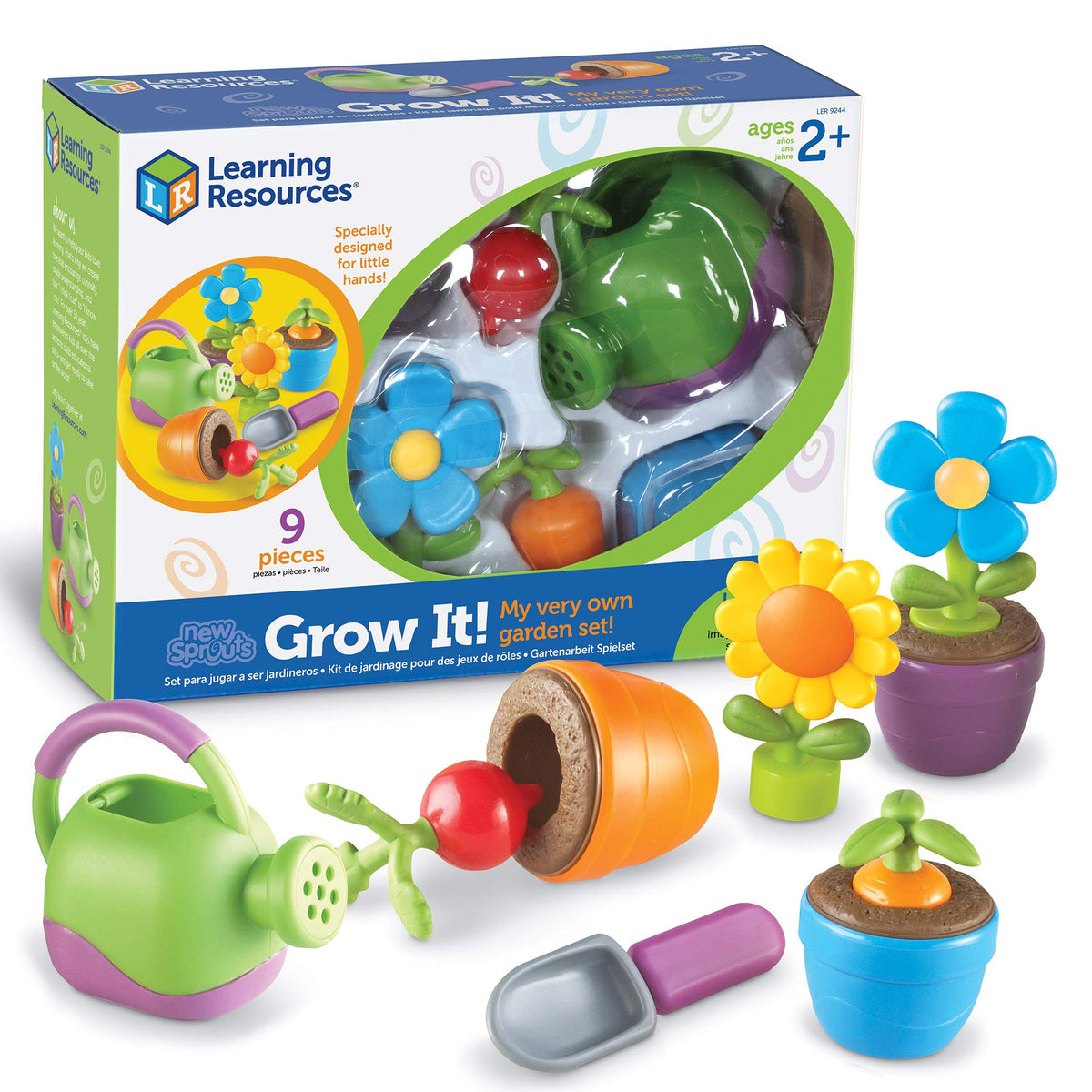 Learning Resources New Sprouts Grow It! watering can for sprinkling pretend plants during garden play