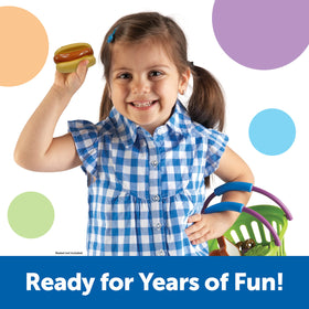 Learning Resources New Sprouts hamburger with bun supports role-play meals and social sharing