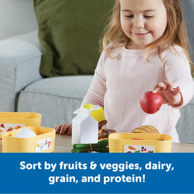 Learning Resources New Sprouts set features realistic meats and breads for imaginative grocery play.