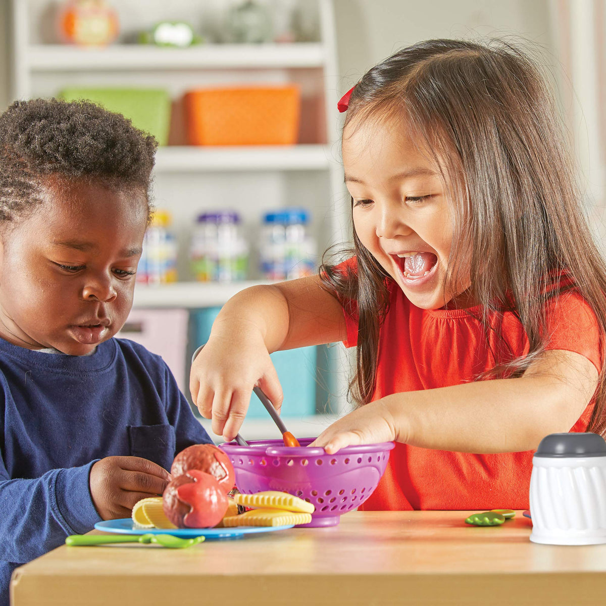 Learning Resources New Sprouts Pasta Time bread slice adds realistic dining visuals