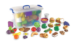 Learning Resources New Sprouts play food tub with handle for easy cleanup and storage.