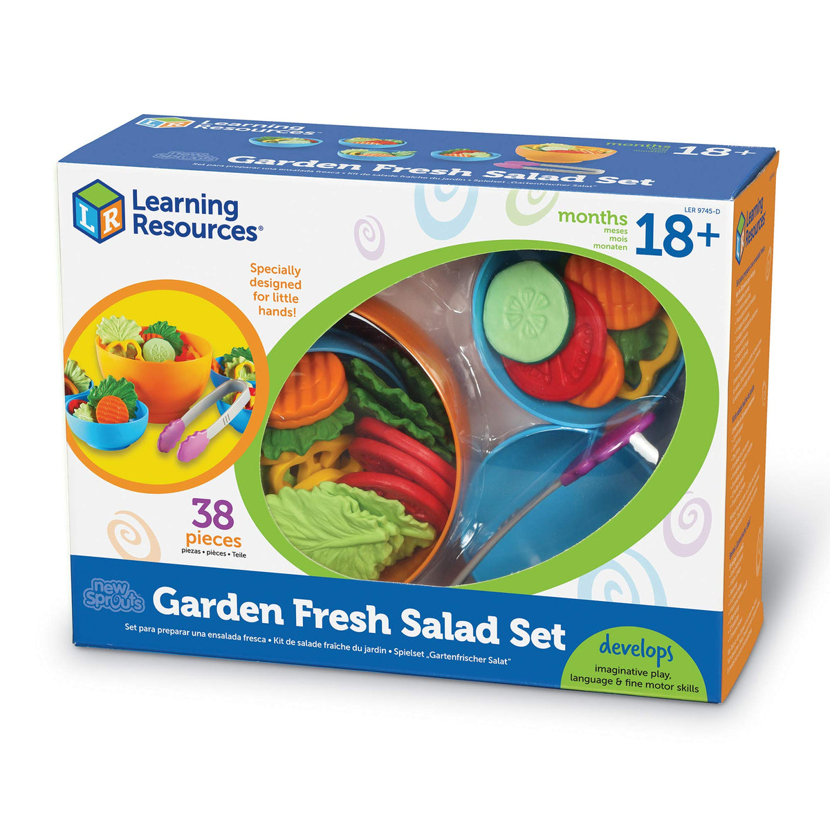 Learning Resources New Sprouts pepper rings, bright rings for mixing and serving pretend salad.