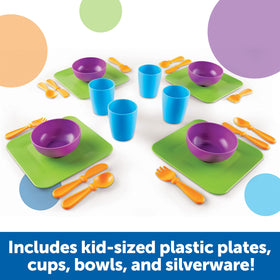 Learning Resources New Sprouts Serve It Dish Set bowls aid role-play meals and color matching