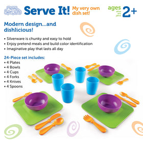 Learning Resources New Sprouts Serve It Dish Set encourages imaginative kitchen scenes