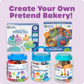 Learning Resources New Sprouts Birthday Cake cake stand keeps dessert play organized.