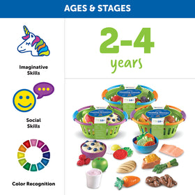 Learning Resources New Sprouts soft rubber play food is durable and kid-friendly.