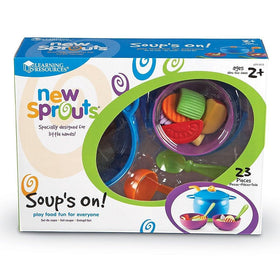 Learning Resources New Sprouts Soups On tureen and ladle support imaginative play and language development.