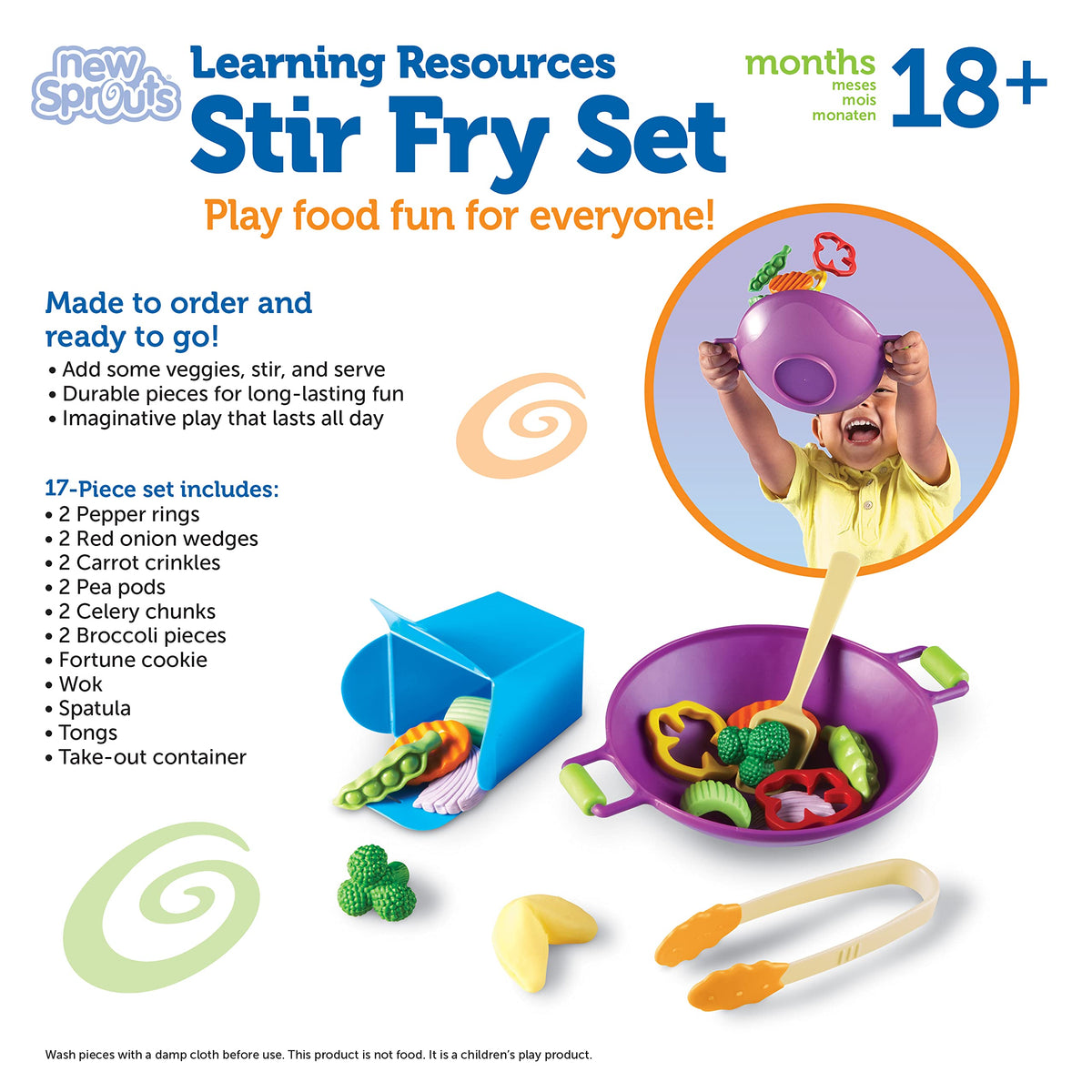 Learning Resources New Sprouts stir fry vegetables mix helps color recognition and storytelling.