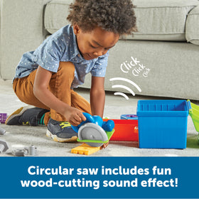 Learning Resources New Sprouts circular-saw-sound boosts imaginative construction play.