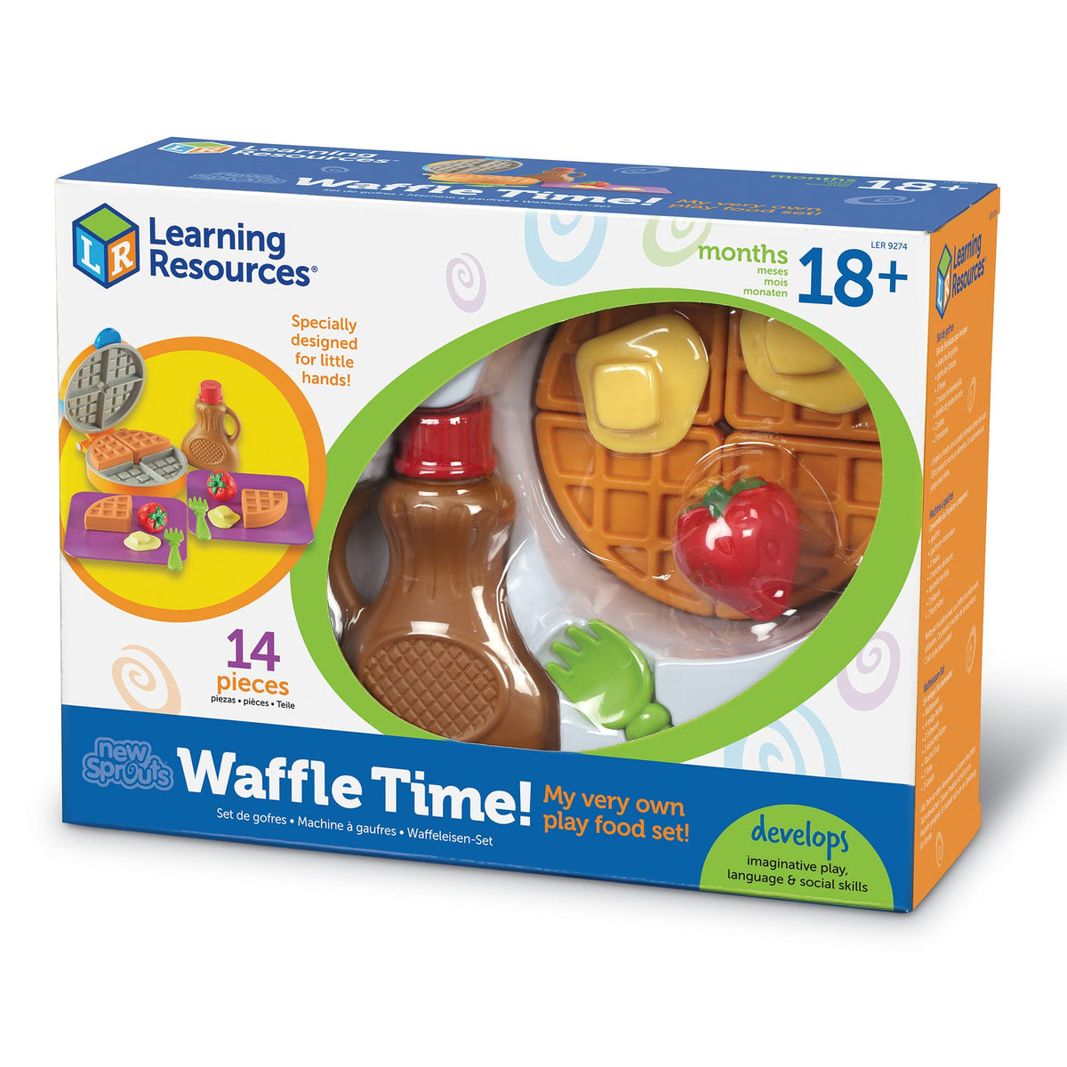 Compact dining setup with Learning Resources Waffle Time for classroom demo