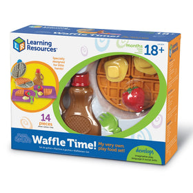 Compact dining setup with Learning Resources Waffle Time for classroom demo