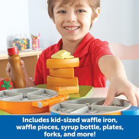 Squeezable syrup bottle from Learning Resources Waffle Time set for pretend toppings