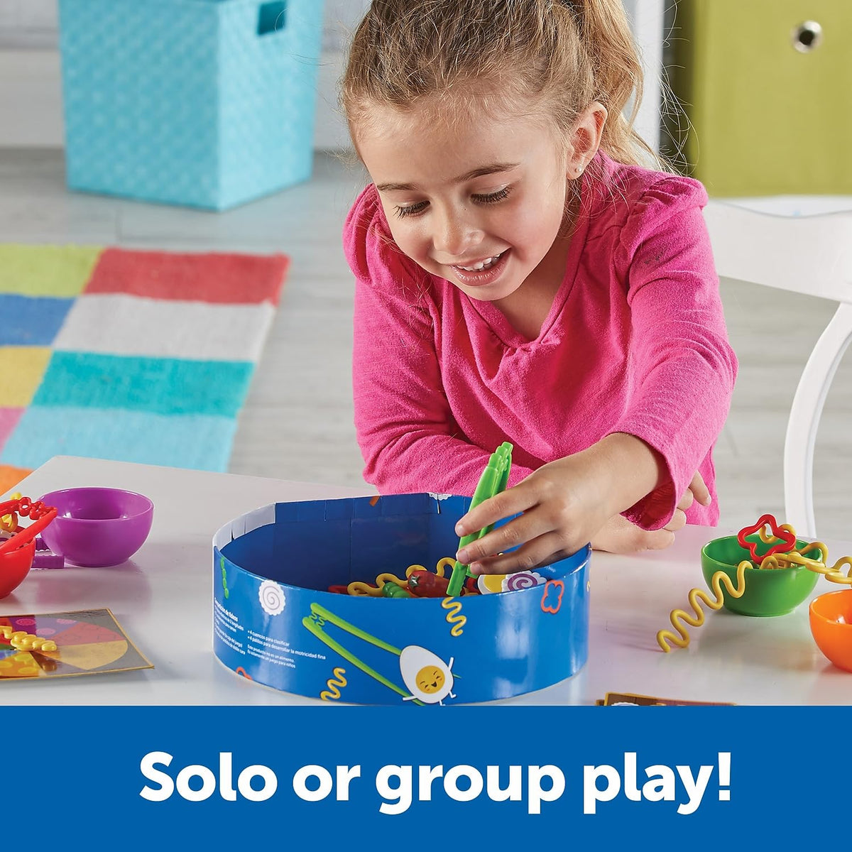 Learning Resources Noodle Knockout chopsticks build hand strength during hands-on play.