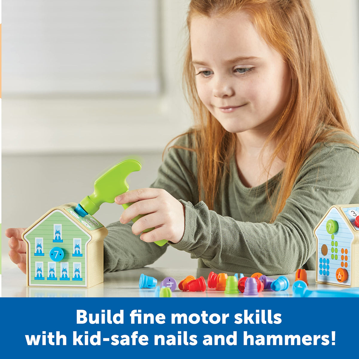 Learning Resources Number Nails color nails aiding color-coded counting and patterns.