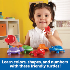 Learning Resources Number Turtles babies snapping into shells to build fine motor skills