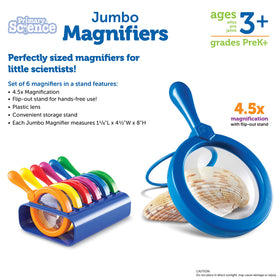 Learning Resources organization stand for six magnifiers, keeps kit tidy and ready.