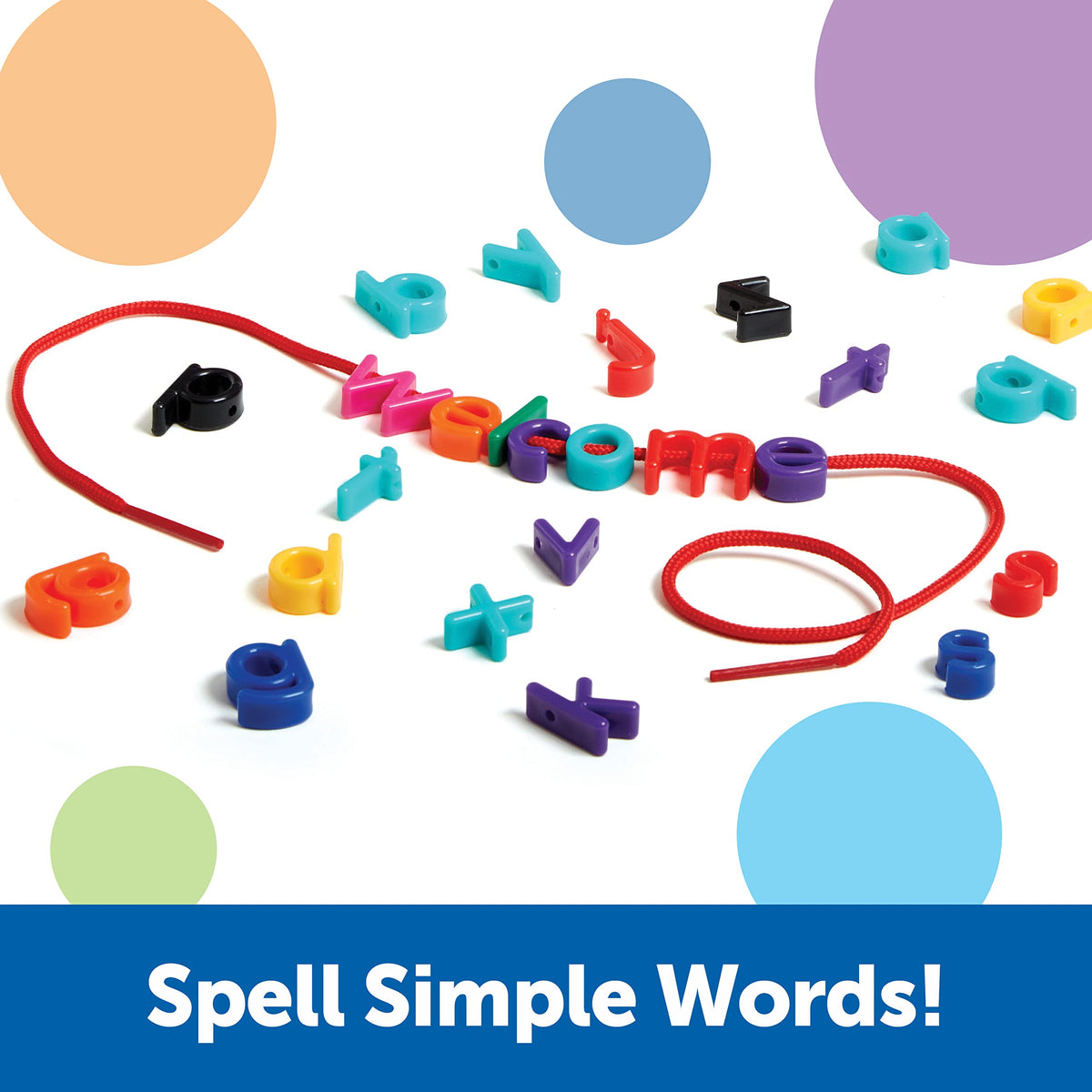 Learning Resources lacing beads support small-group or individual learning sessions.