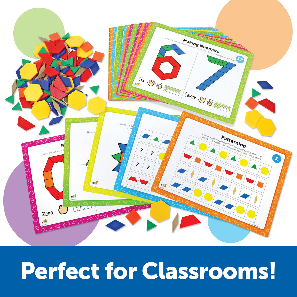 Learning Resources symmetry and patterning support early geometry and logical thinking.