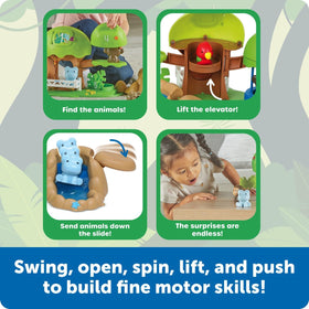 Learning Resources Peeksville Jungle Playset lion figurine promotes role-play and motor exploration