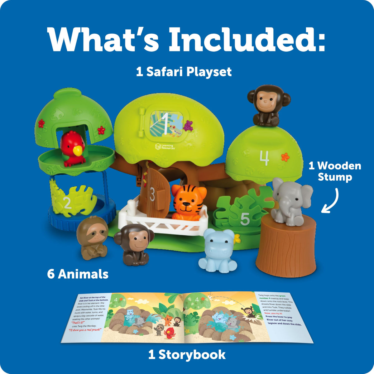 Learning Resources Peeksville Jungle Playset storybook guide enhances learning through narrated play