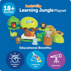 Learning Resources Peeksville Jungle Playset water slide focus adds interactive exploration