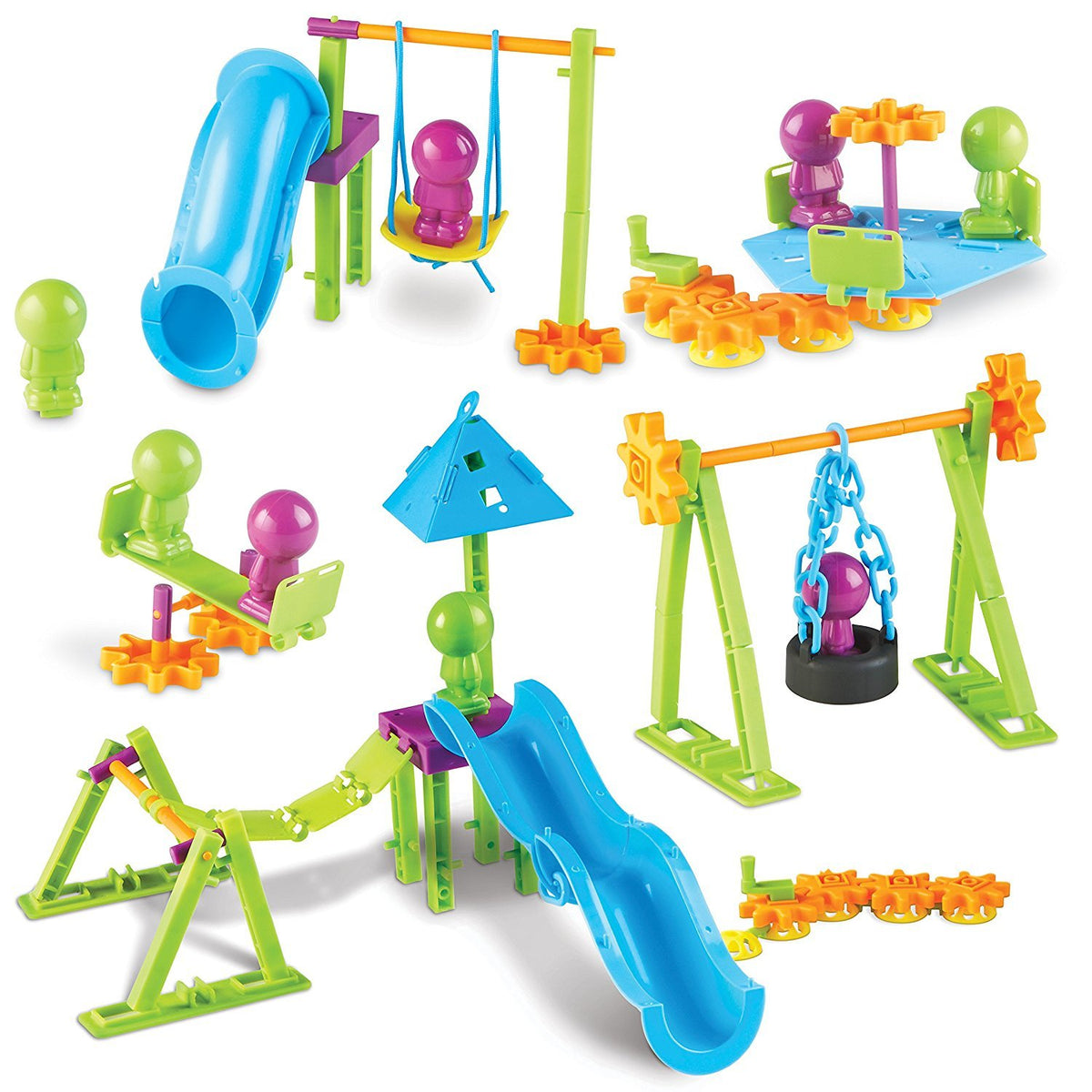 Learning Resources Playground pieces closeup highlights durable interlocks for STEM play.