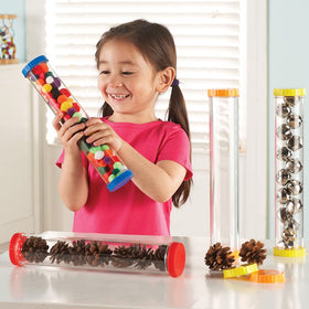 Learning Resources sensory tubes show scent-cap lids for aroma exploration.