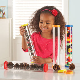 Learning Resources Primary Science Sensory Tubes with secure closures for mess-free play.