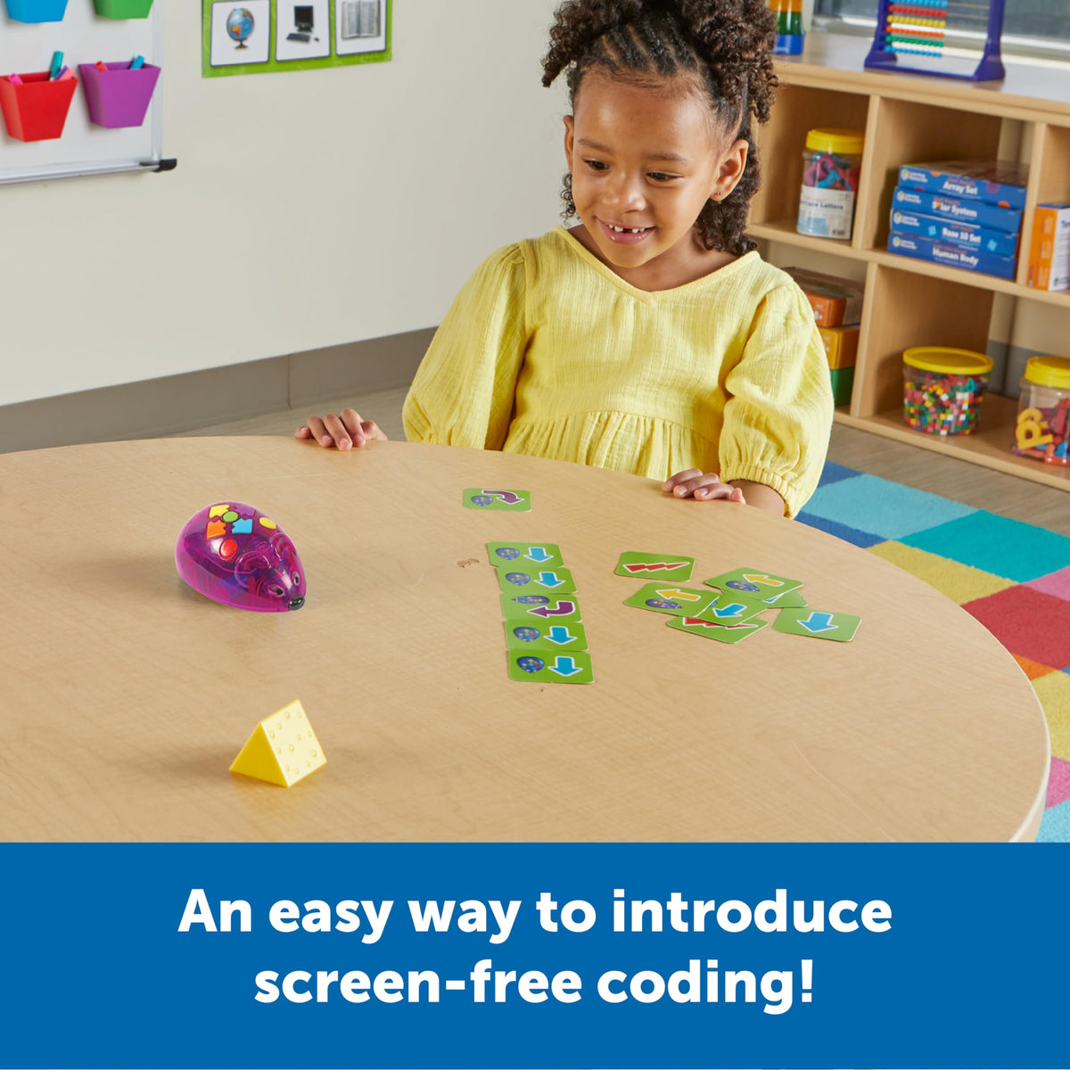 Learning Resources Rechargeable Code and Go Robot Mouse with lights and sounds spark interactive play.