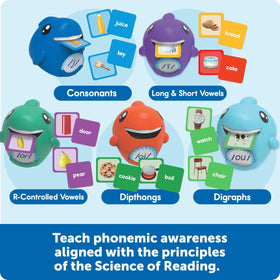 Learning Resources Say-a-Sound double-sided picture cards support phoneme practice.