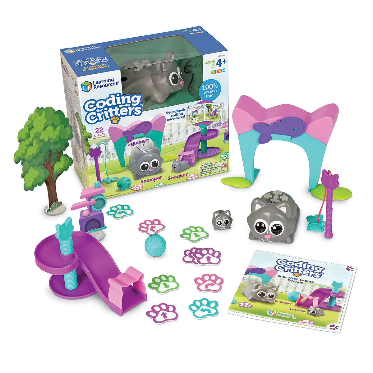 Learning Resources Scamper & Sneaker storybook playset boosts early coding imagination.