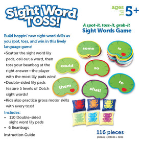 Learning Resources Sight Word Toss BPA-free durable plastic components for longevity