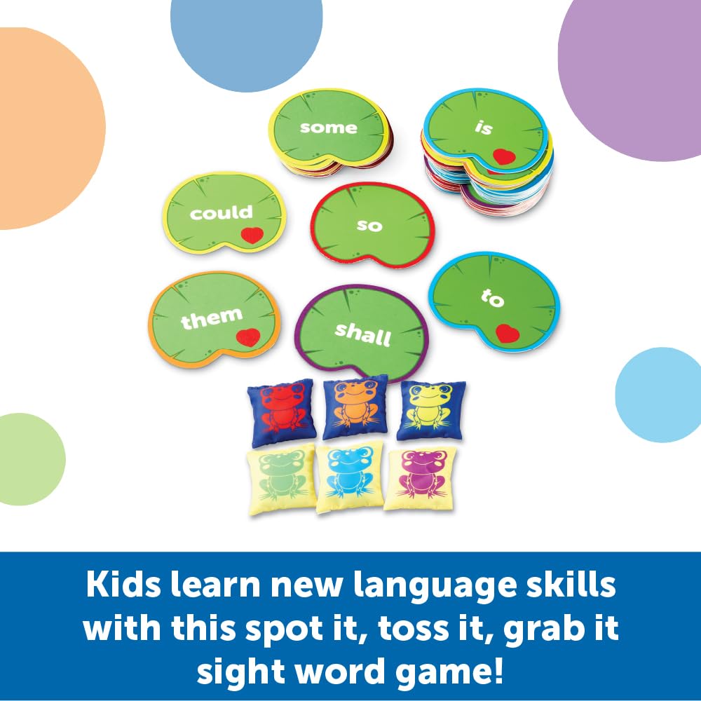 Learning Resources Sight Word Toss frog beanbags for active learning and coordination