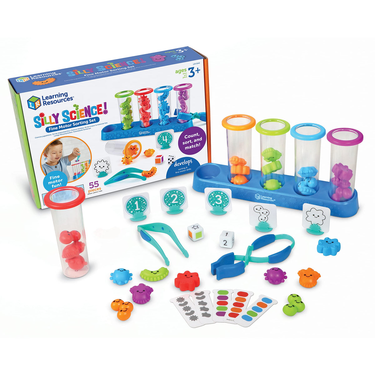 Learning Resources Silly Science germs image supports color and shape sorting
