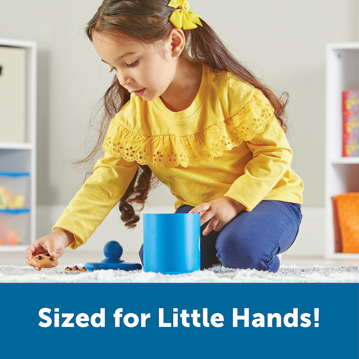 Learning Resources Smart Counting Cookies closeup reveals realistic chocolate chips.