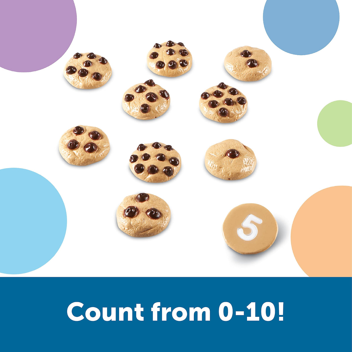 Learning Resources Smart Counting Cookies number bottom shows the matching tally.