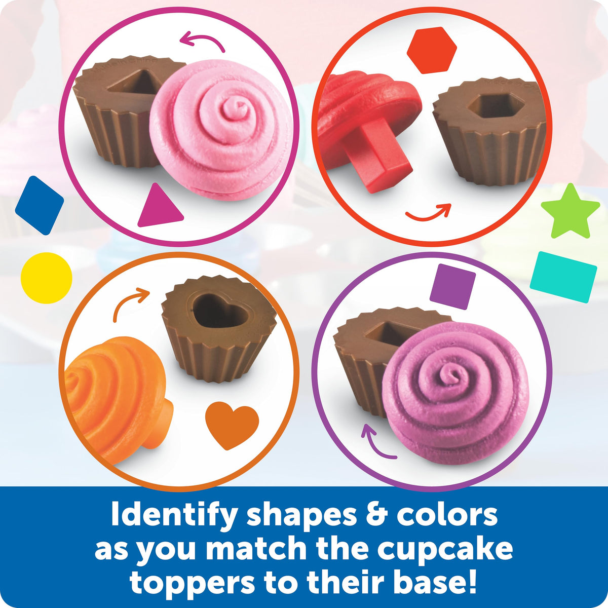 Learning Resources Smart Snacks pan with shape outlines supports precise placement practice
