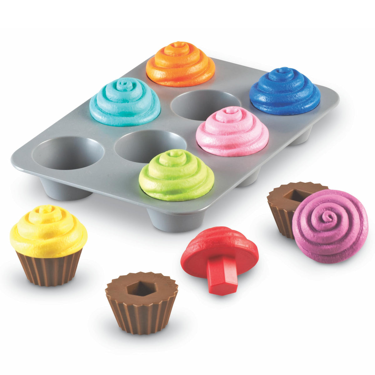 Learning Resources Smart Snacks cupcakes top reveals shapes to support early shape recognition