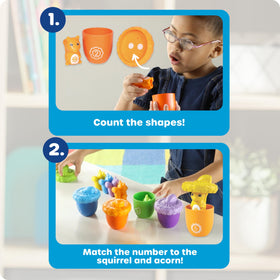 Learning Resources Snap-n-Learn Surprise Squirrels color sorting boosts recognition.