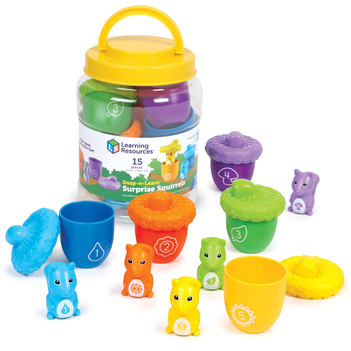 Learning Resources Snap-n-Learn Surprise Squirrels counting and sorting for early math.