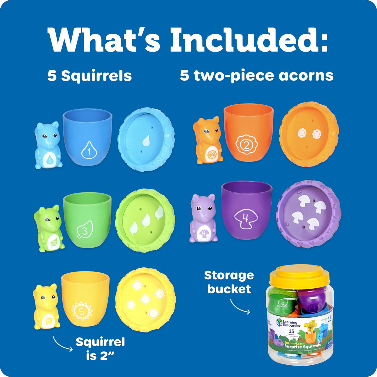 Learning Resources Snap-n-Learn Surprise Squirrels make a thoughtful toddler gift.